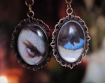 The Fallen Angel Lucifer Earrings Renaissance Art Medieval Demon Sin Lucifer Goth Jewelry