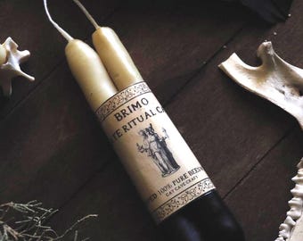 HEKATE BRIMO - Vela ritual de cera de abejas bañada a mano