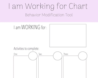Ik werk voor grafiek, gedragsaanpassingsgrafiek, beloningsgrafiek, visueel gedragsbeloningshulp, therapiesessie visuele versterking