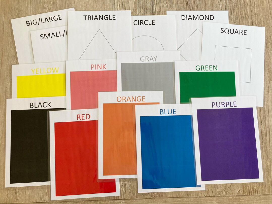 Sorting Placemats, Color Sorting, Shape Sorting, Size Sorting Placemats ...