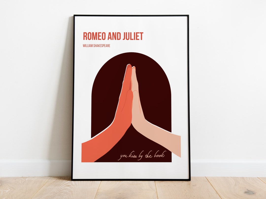 Romeo and Juliet “holy Palmers Kiss” Poster | Shakespeare Boho Decor