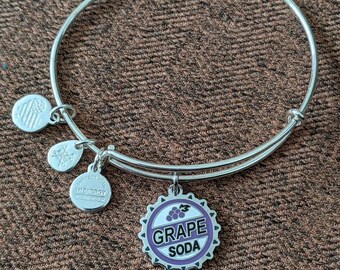 Soda Bangle Silver Soda Bracelet Soda Pop Bracelet Cola Charm Bracelet Soda Jewelry Adjustable Bangle Expandable Bangle Personalized Bangle