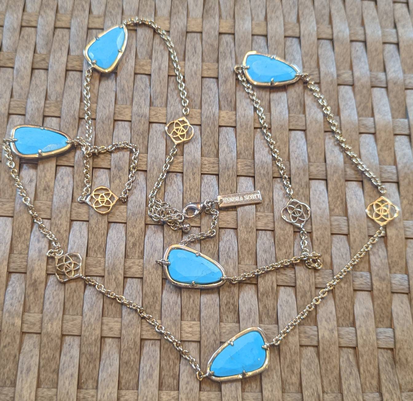 Kendra Scott Harlow Statement Necklace in Bronze Veined Turquoise: Precious  Accents, Ltd.