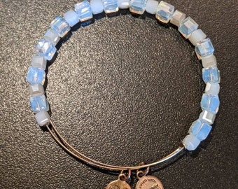 ALEX AND ANI Dark Topaz Luxe Bead Bangle Bracelet Yellow Gold ALEX AND ANI Dark Topaz Luxe Bead Bangle Bracelet Yellow Gold