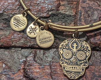 Alex And Ani Women's Calavera 18 Inch Adjustable Necklace - Sterling Silver Sugar Skull Pendant - View #11