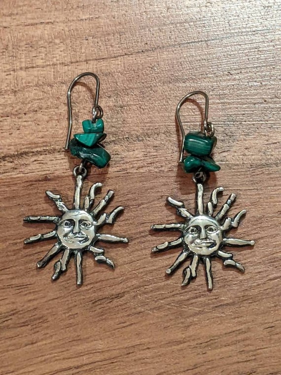Vintage Dellapina 925 Sterling Silver Sun Earring… - image 1