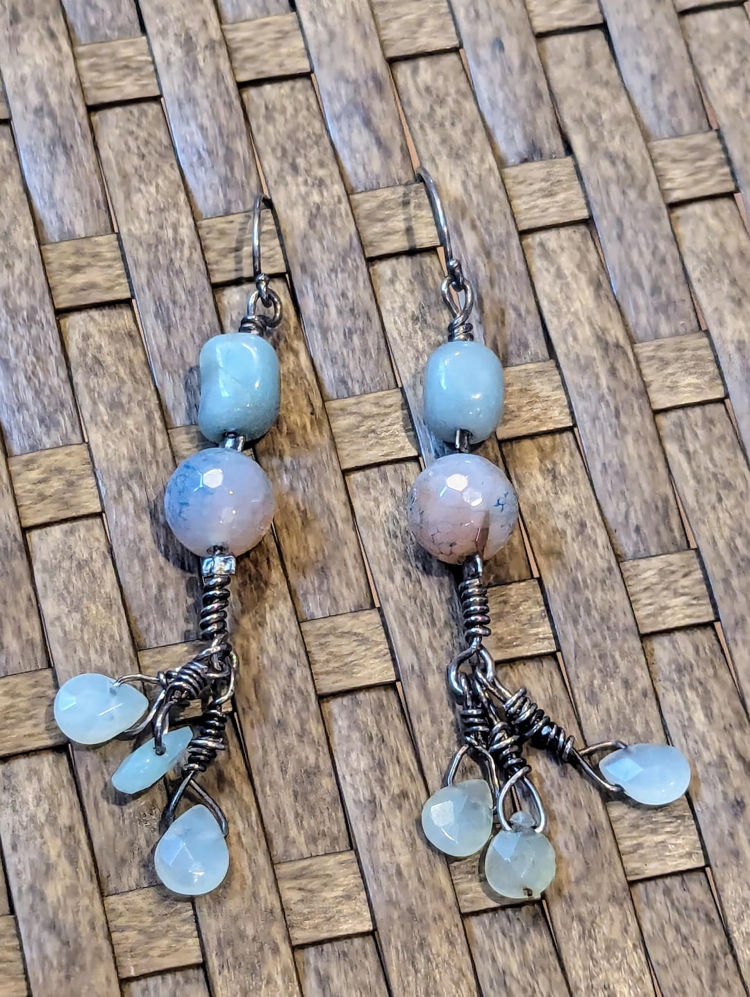 Fun and Unique Sterling Silver and Gemstone Earrings - Etsy