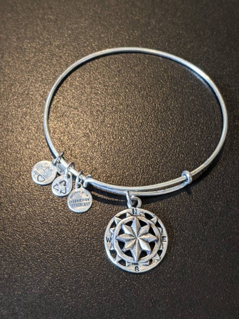 Alex and Ani Compass Charm Bangle Bracelet