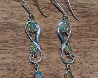 Artisan Collection of India Ethiopian Opal Sterling Silver Earrings
