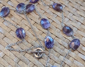 Ralph Lauren Amethyst Station Necklace