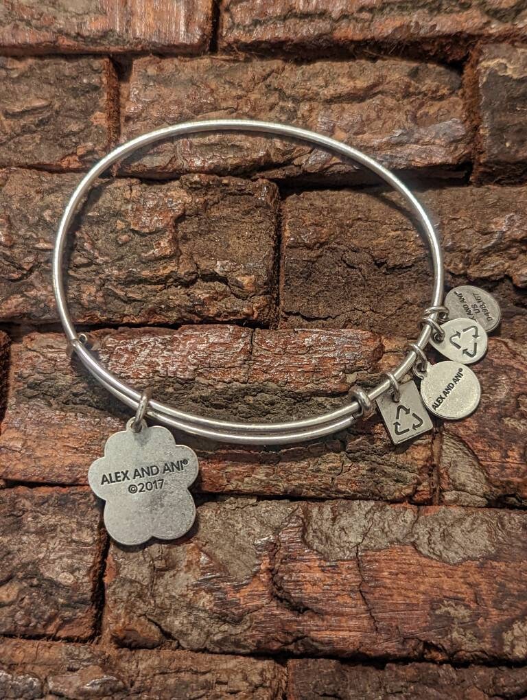 Alex and Ani Paw Print Charm Bangle Bracelet
