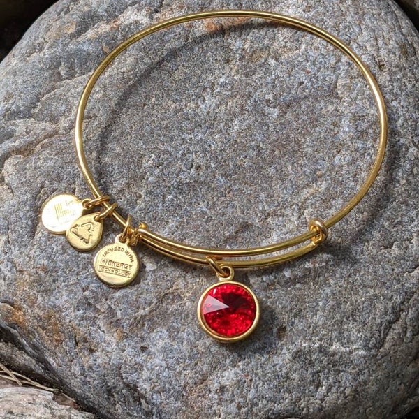 Alex and Ani Ruby Charm Bangle Bracelet