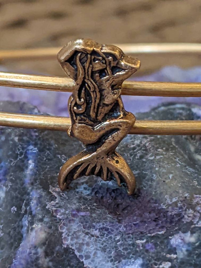 Alex and Ani Mermaid Slider Charm Bangle Bracelet image 2