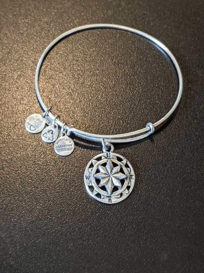 Alex and Ani Compass Charm Bangle Bracelet