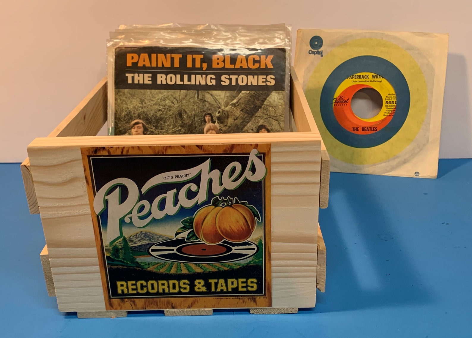 PEACHES RECORDS & TAPE Record Storage Crate for 7 Etsy