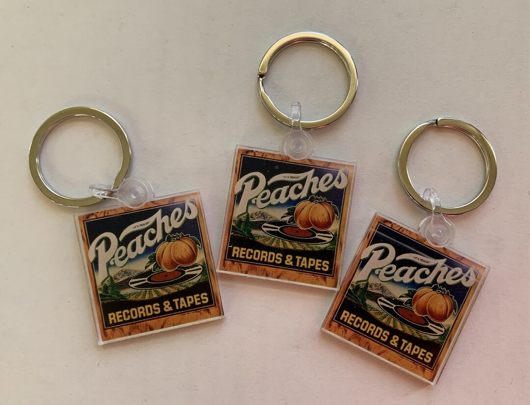 PEACHES RECORDDS & TAPES Keychain Etsy