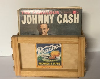 PEACHES RECORDS & TAPES Storage Crate for 12" Vinyl (small crate)