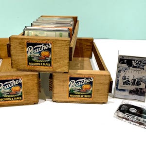 PEACHES RECORDS & TAPES Storage Crate for Cassette Tapes
