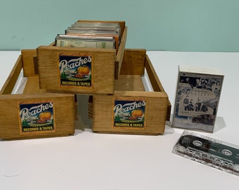 PEACHES RECORDS & TAPES Storage Crate for Cassette Tapes