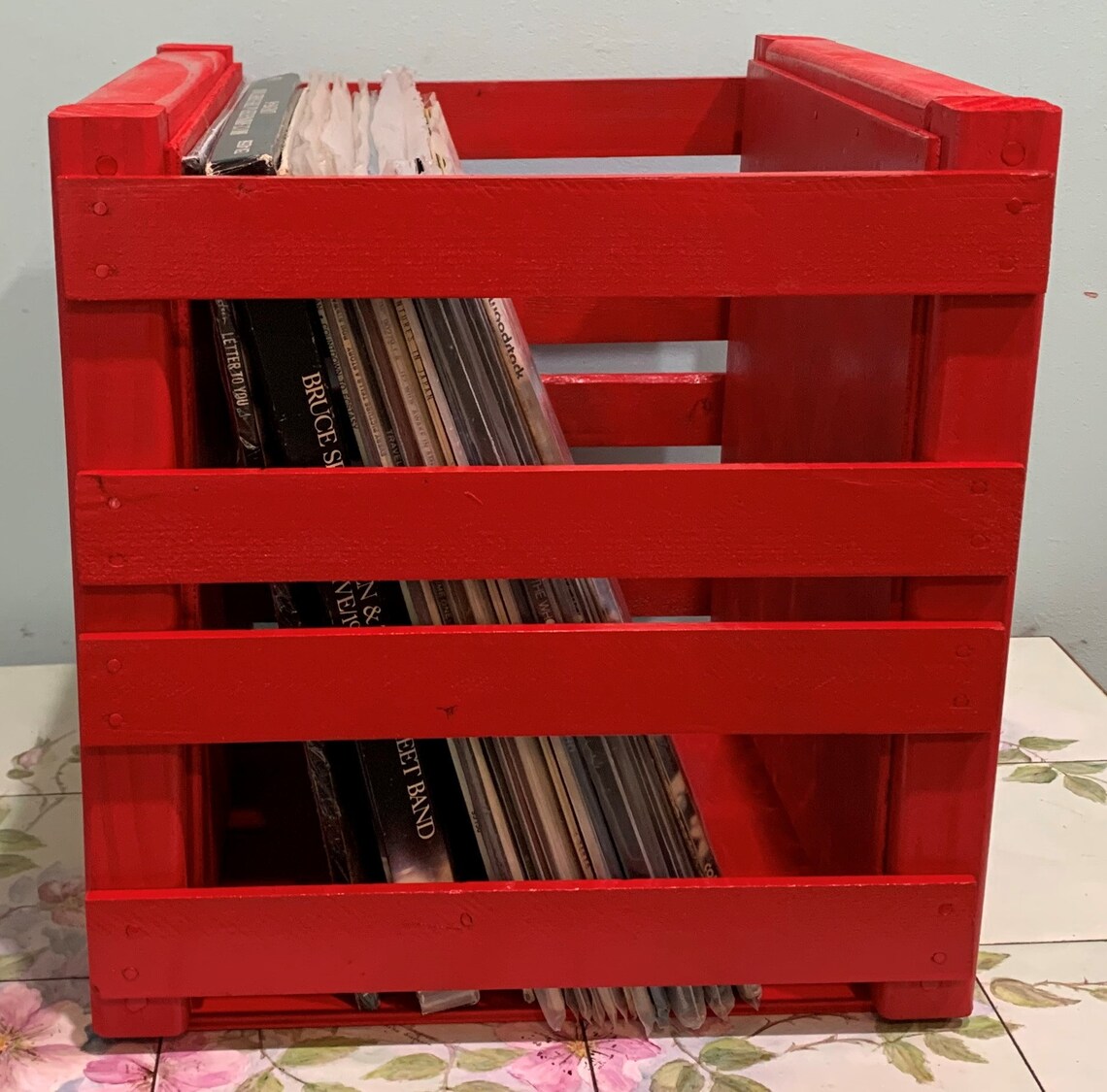VINYL RECORD Storage Crate for 12 Vinyl lp's 1/2 Etsy