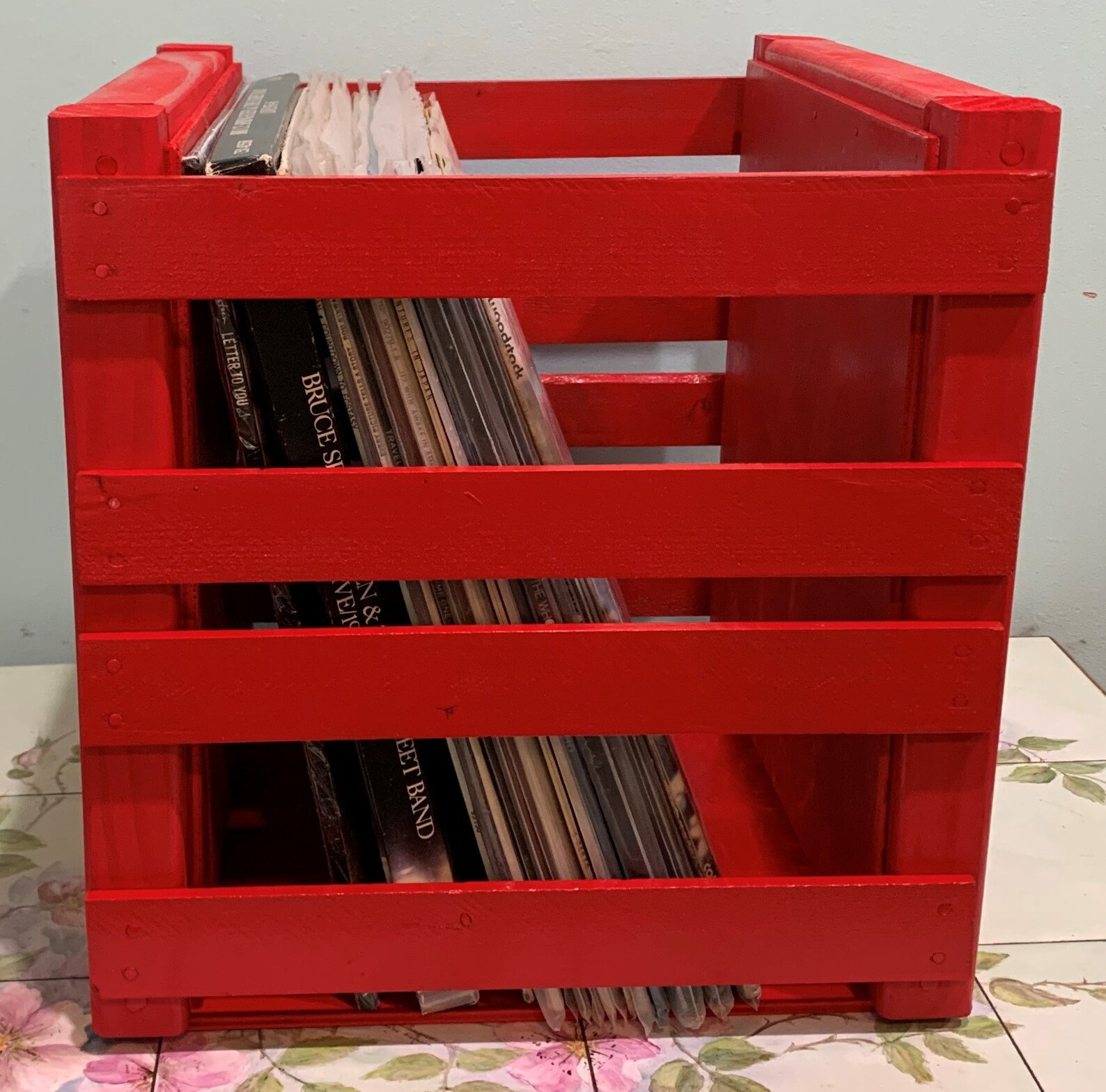 VINYL RECORD Storage Crate for 12 Vinyl lp's 1/2 Etsy