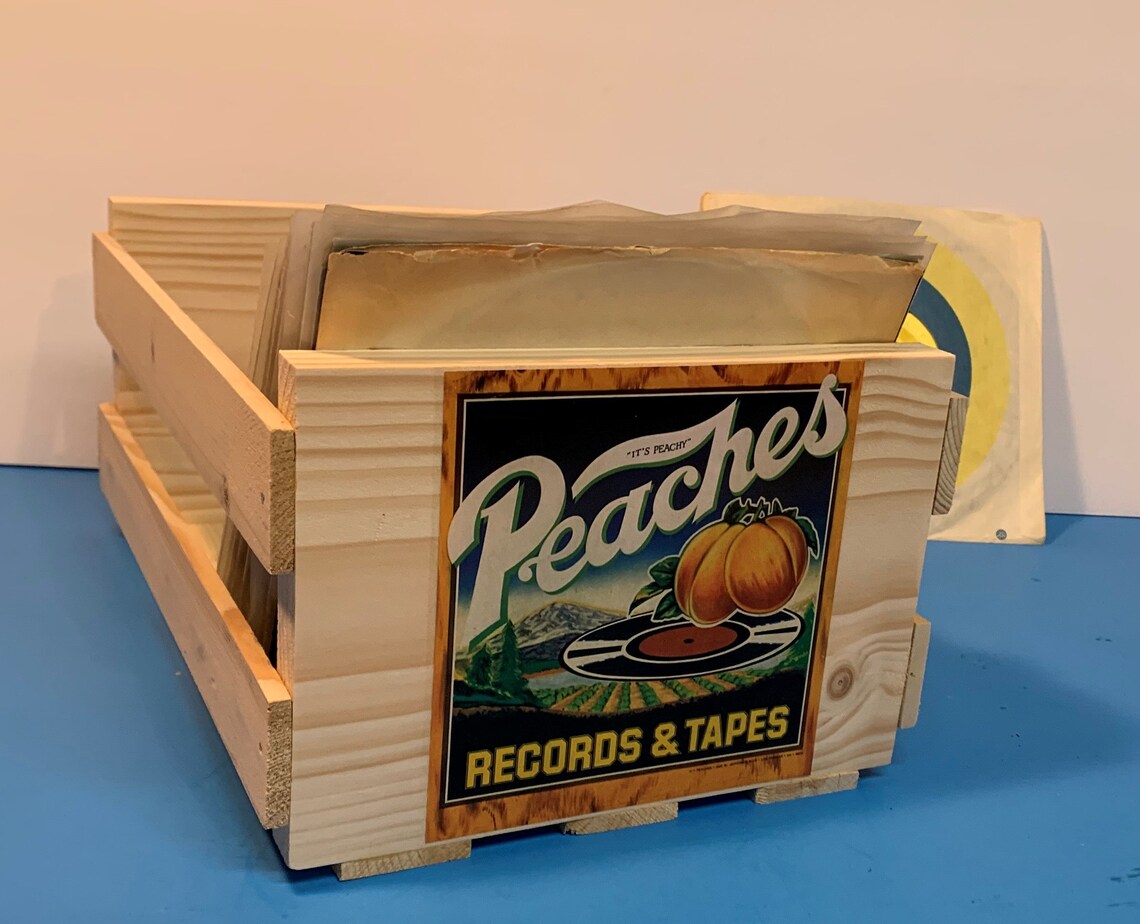 PEACHES RECORDS & TAPE Record Storage Crate for 7 Etsy