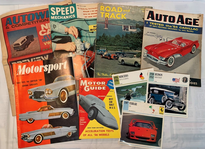 Vintage Car Magazines from 1950's70's Etsy