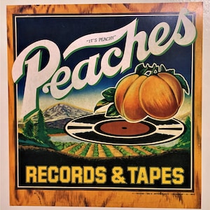 PEACHES RECORDS & TAPES Logos x 2