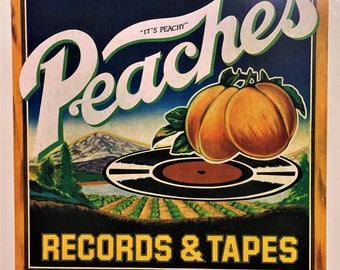 PEACHES RECORDS & TAPES Logos x 2