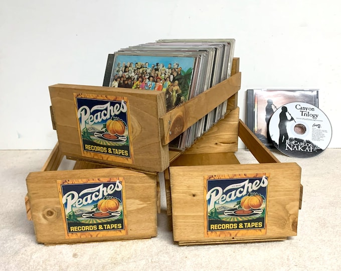 Vintage Napa Valley Crate CD DVD Storage Wood Box 18 1/2