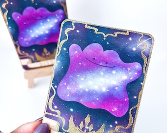 Ditto Galaxy Gold Foil Custom Art Print | Pokemon TCG Binder Michi Method Illustration