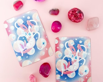 Sylveon Eeveelution Holo Custom Art Print | Pokemon TCG Binder Michi Method Illustration