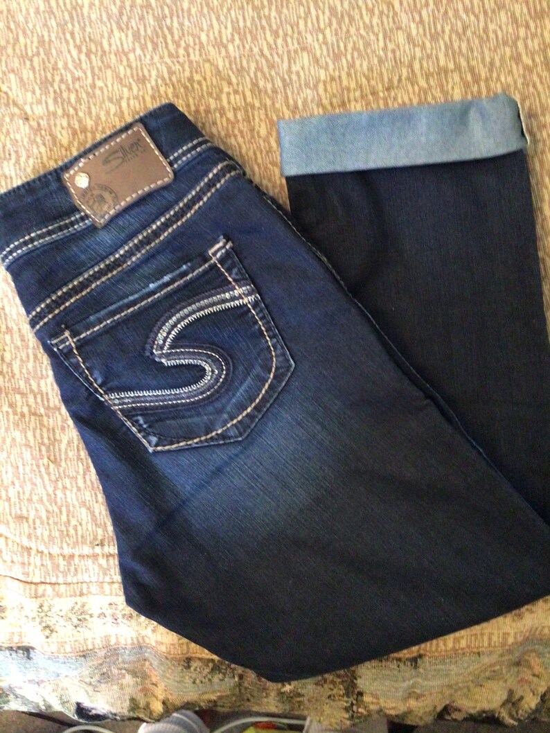 Silver Suki Capri 28 Sequins Pockets