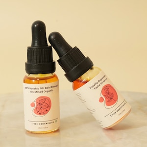 Organic Rosehip Facial Oil Set: Skin Glow & Hydration (15ml)