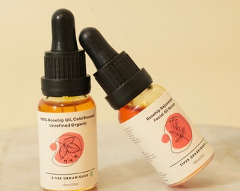 Double Rosehip Facial Skincare Glow Set | Organic Rosehip Seed Oil and Organic Rosehip Extract | Hydration | Anti-Aging | Skin Rejuvenating