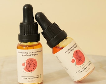 Organic Rosehip Facial Oil Set: Skin Glow & Hydration (15ml)