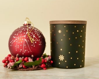 A Festive Night Scented Candle / Coconut & Rapeseed Wax / Cosy Candle / Candle Gift / Christmas Candle / Christmas Spice / Vegan Candle