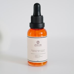Organic Rosehip Facial Oil Serum: Vitamin E for Dry, Sensitive Skin