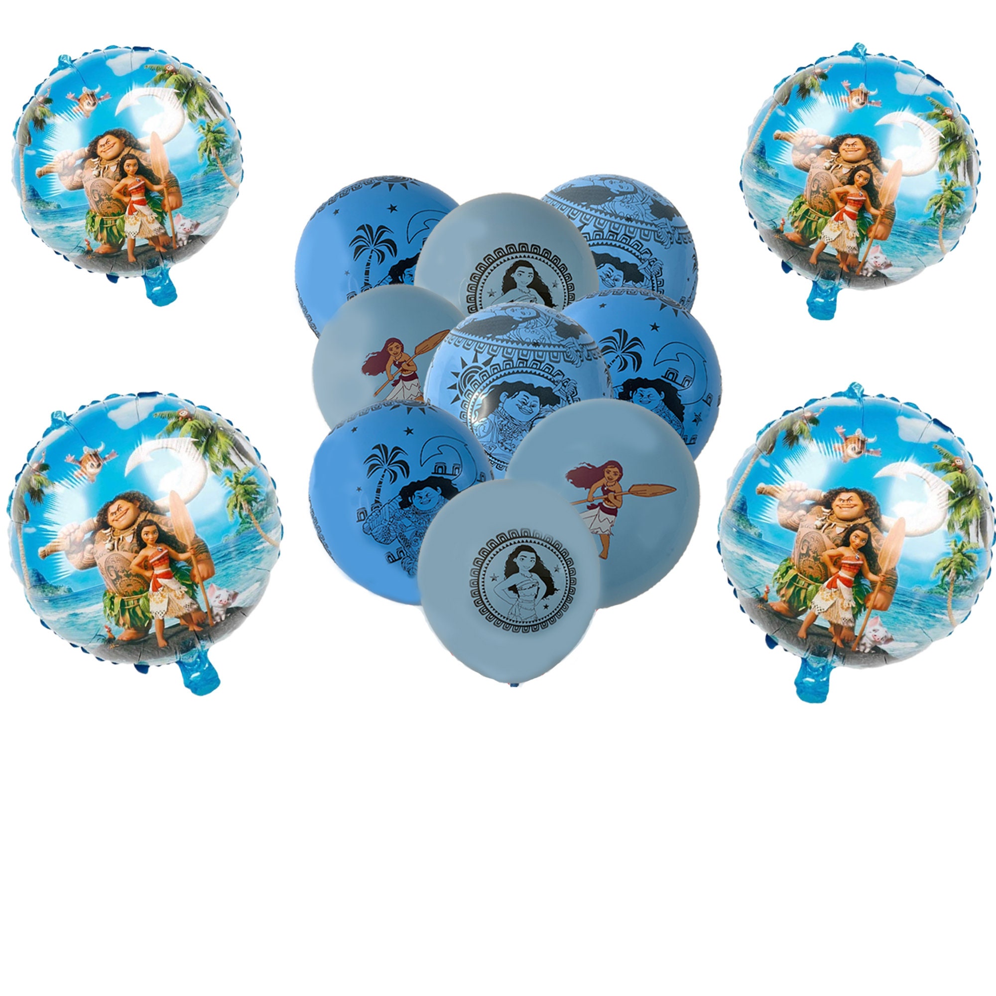 22pcs Moana Birthday Balloons Great for Moana Theme Birthday Partys