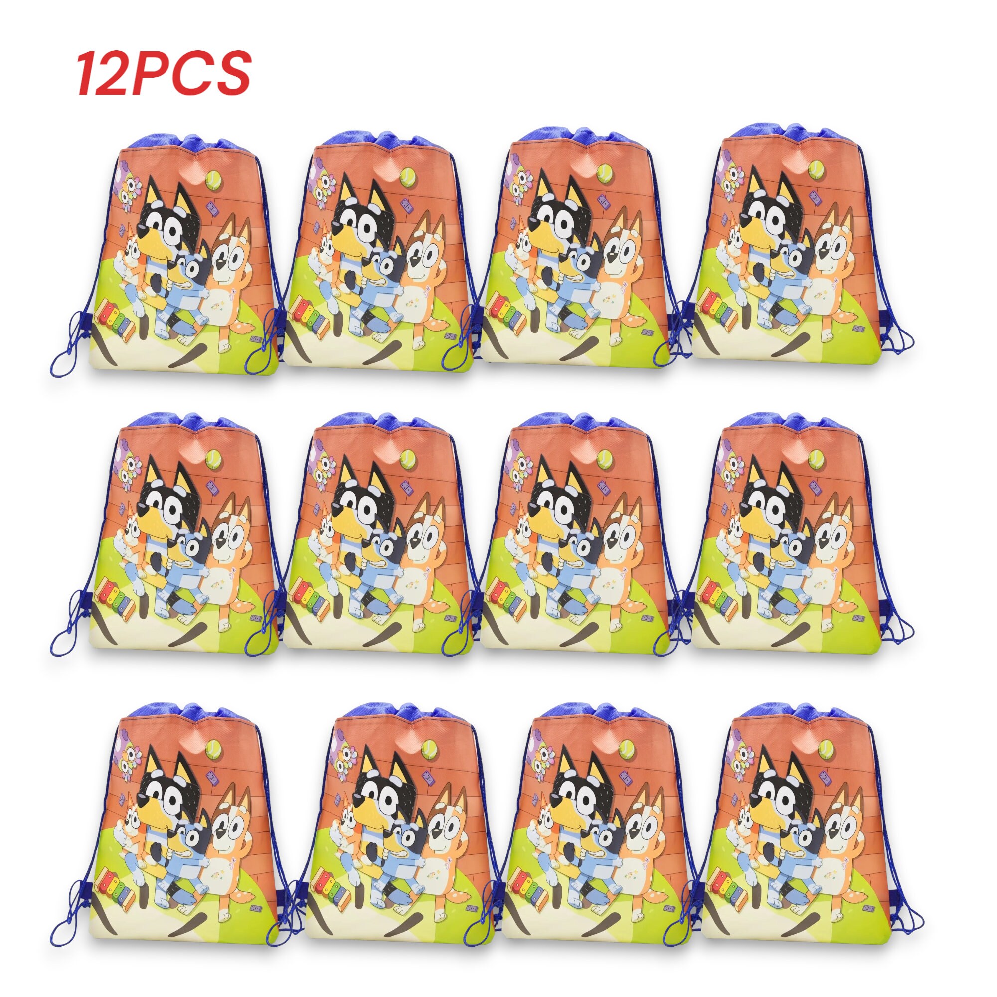 Blue Drawstring Party Bags - 13 Inch