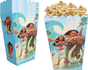 Moana Snack Boxes (24 Pack) – Kids Birthday Party Favor Treat Boxes, Moana Party Decorations & Tableware