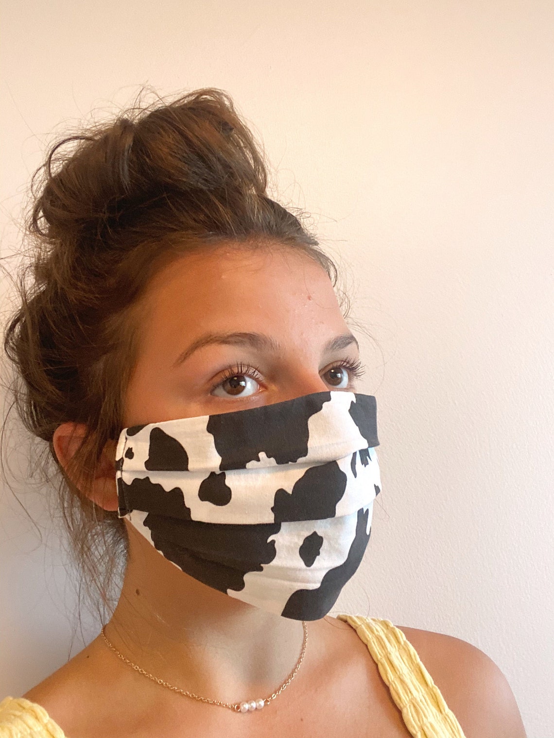 Cow Face Mask Washable Face Mask Cow Print Face Mask Cotton Etsy