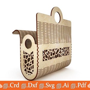Wooden mother's day handbag / Decorative laser cut wallet / digital vector art / cnc file / instant download