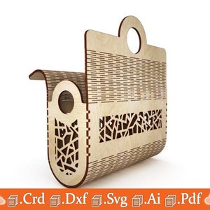 Wooden mother&#39;s day handbag / Decorative laser cut wallet / digital vector art / cnc file / instant download