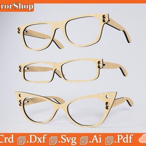 Shaw -gafas cortadas / archivo para cortes láser CNC / juguetes de madera / decoración de fiestas / Juguetes para corte láser / Arte cnc / Archivos digitales para corte láser