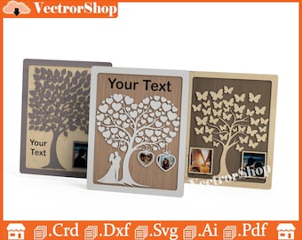 Personalised Wooden Guest Book | Tree of Hearts, Leaves, Butterflies | Wedding Anniversary Gift