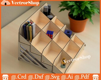 Tiered Desktop Organizer, Laser Cut CNC Files (Digital Download)