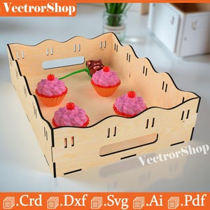 Simple Tray Template - CNC, Laser, Glowforge Vector Plans (Digital Download)