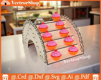 Laser Cut 5-Tier Cake Stand SVG, CNC File (Digital Files)