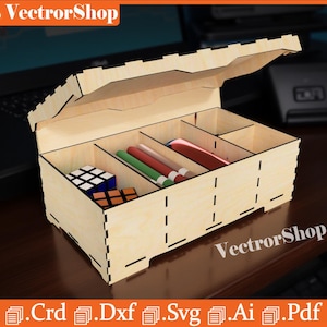 CNC Laser Cut Box Templates, Trunk Organizer (Digital Download)